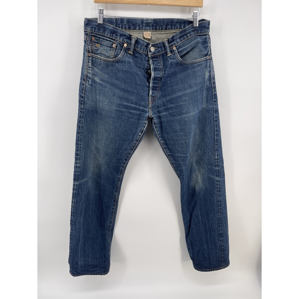 RRL Double RL Ralph Lauren Selvedge Jeans 34x32 Slim Fit Made in USA - Picture 2 of 16